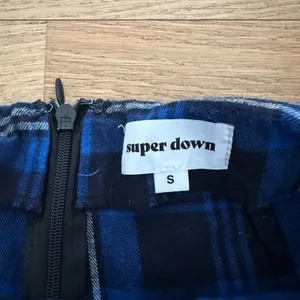 Superdown Plaid Mini Skort in Blue thumbnail 3
