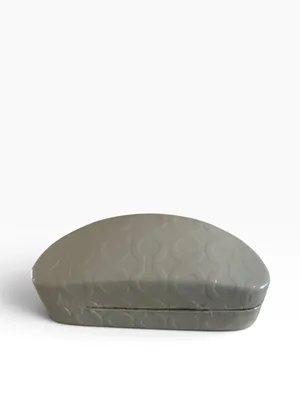 Coach signature embossed hard shell sunglasses eyeglasses case white glossy thumbnail 3