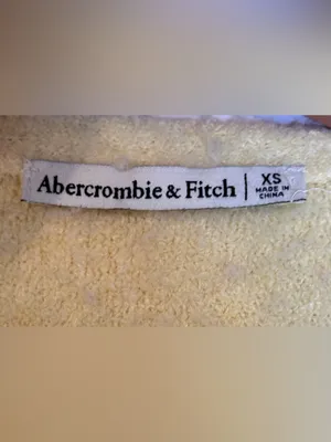 Abercrombie & Fitch Boucle Off Shoulder Sweater XS Butter Yellow Soft Knit Cozy thumbnail 4