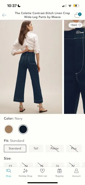Anthropologie Colette Wide-Leg Crop Pants thumbnail 4
