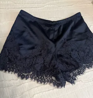 Navy lace Mini Shorts Blue thumbnail 1