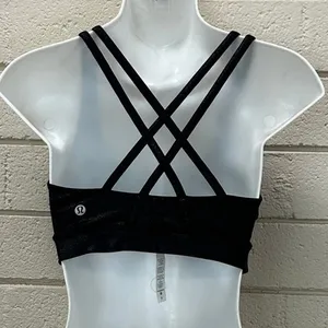 Lululemon Energy strappy black sports bra size 6 thumbnail 7