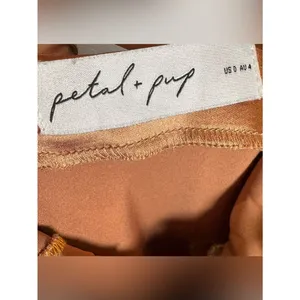 Petal and Pup gold metallic bronze sateen cowl neck midi dress size 0 thumbnail 5