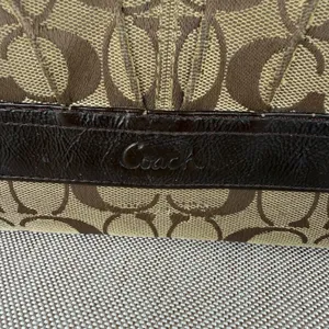 Coach Ashley Signature Jacquard Trifold‎ Wallet W/Checkbook Insert Y2K Vintage thumbnail 3