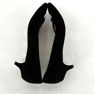 Coach Monroe Black Suede Kitten Heels Crystal Bow Pumps Women's Size 9 thumbnail 5