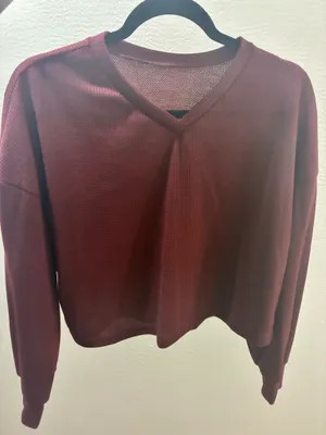 & Other Stories Burgundy Fall Knit Sweater thumbnail 1