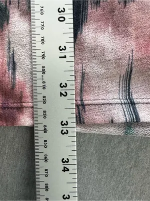 Abercrombie Floral Ruched Midi Skirt Women’s Medium Pink Black Bodycon thumbnail 8