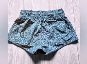 HURLEY Women’s Leopard Print Camo Green Swim Shorts thumbnail 2