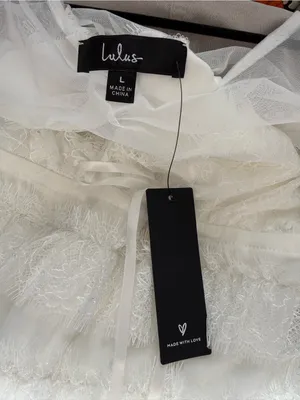 Lulu's White Sheer Lace Tiered Ruffle Peplum Top thumbnail 7