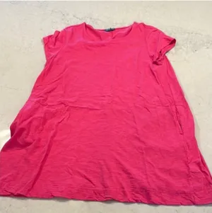 Fleur Bleue Pink T-Shirt Dress XL Pockets thumbnail 1