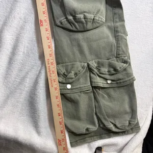 NWT Akira S‎ Green Utility Cargo Pants Pockets Streetwear Y2K Grunge Cyberpunk thumbnail 7