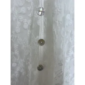 White Embroidered Floral Maxi Dress Flutter Sleeve Bridal Wedding Guest Fairy thumbnail 3