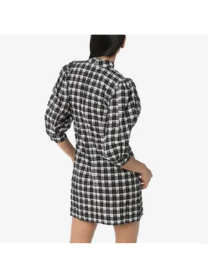 Ganni‎ Seersucker Plaid Minidress (EUR36/US4) thumbnail 4