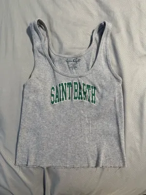 John Galt Grey Saint Barth tank top thumbnail 1