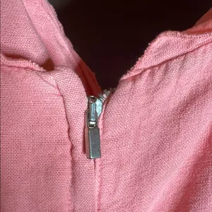 NWT Zara Coral Pink Linen Blend Mini Dress Ruffle Tie Front Size Small thumbnail 12