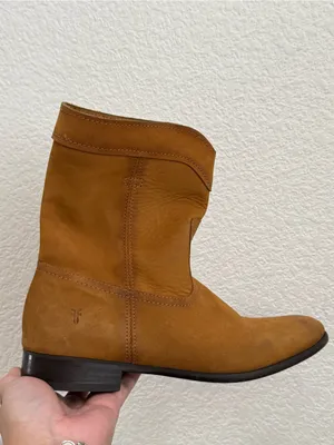 FRYE Cognac Cara Roper Mid Calf Pull On Boots Size 9 thumbnail 8