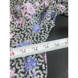 LOFT Floral Long Sleeve Ruched Bust Midi Sz 12 Lightweight Cottagecore Dress NWT thumbnail 11