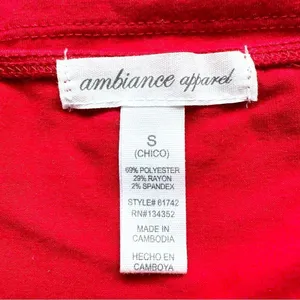 🔃Ambiance Apparel Red Halter Crop Top thumbnail 5