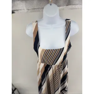 Soma Dress Womens S Midi Square Neck Pockets Sharkbite Hem Diagonal Stripe thumbnail 8