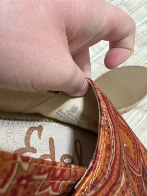 Sam Edelman Khloe Slip On Orange Paisley Espadrille thumbnail 4