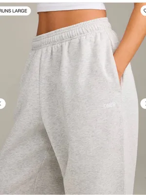 Oner Active Foundations Cosy Oversized Cuffed Joggers Light Grey Marl M-Long thumbnail 6