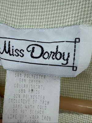 Miss Dorby Light Sage Textured Gingham Midi Dress 10 vintage piping traditional thumbnail 9