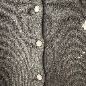 Old Navy Women’s Gray Argyle Button Front Crew Neck Cardigan Sweater S thumbnail 3