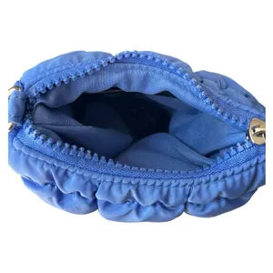Free People Movement Quilted Micro Pouch Wristlet Bag Blueberry Logo Puffer thumbnail 11