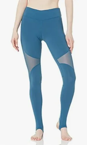 Alo Yoga Coast Leggings Blue Size Small Mesh Stirrup Athleisure Yoga Pilates thumbnail 1