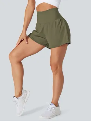 Halara SoftlyZero Airy Super High Waisted Instant-Cool Shorts w/Pockets, Size L thumbnail 3
