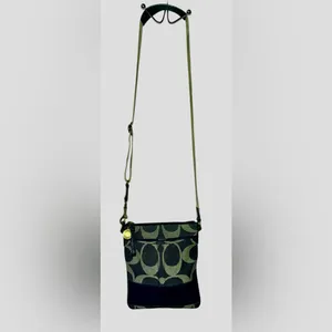 Coach Y2K Vintage Signature Denim Blue and Cream Crossbody Bag thumbnail 2