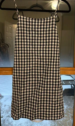 American Eagle Gingham Summer Mini Dress Tie Back thumbnail 1