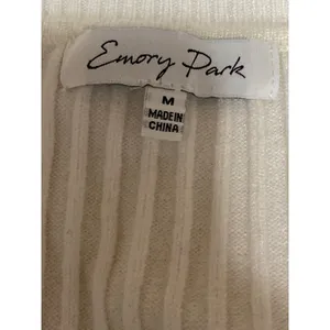 Emory Park Women's Cream Ivory Ribbed Knit Cropped Button Up Cardigan Top Size M thumbnail 5