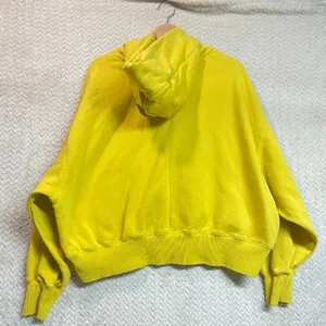 Nike Center Swoosh Yellow Oversized Boxy Pullover Hoodie‎ Streetwear Small thumbnail 7