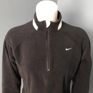 Nike Black Fleece Quarter Zip Pullover Jacket Med thumbnail 7