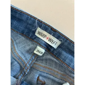Warp + Weft JFK New York City Skinny Jeans Womens 25x28 Medium Wash Blue‎ Denim thumbnail 3