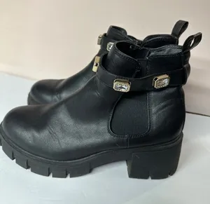 Women’s Size 10 Y2K Chunky Heel Boots Platform Grunge Retro Fall Streetwear thumbnail 1