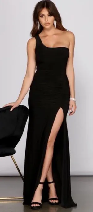 Windsor Formal One-Shoulder Janie Dress NWOT thumbnail 1
