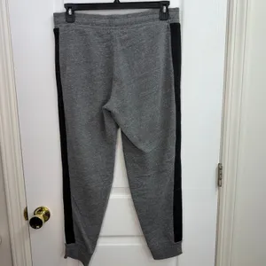 PINK Victoria's Secret gray pull‎ on fleece lined pocket jogger sweatpants large thumbnail 5