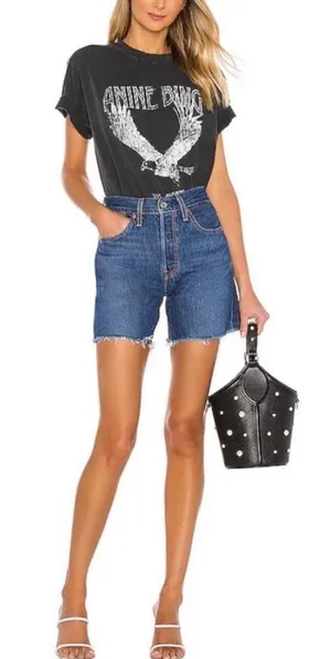 Levi's 501 Mid Thigh High Rise Raw Hem Shorts/Sz:28/NWT thumbnail 1