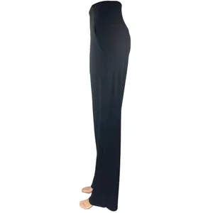 Lululemon Women's Blue Rib Knit Straight Leg Fitness Trousers Leggings Pants 4 thumbnail 2