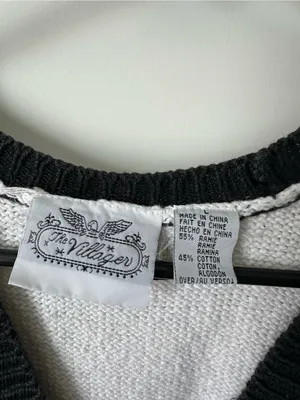 Vintage The Villager Christmas Knitted Sweater Vest Size L thumbnail 6