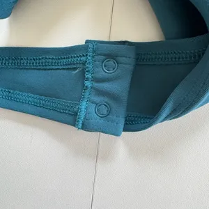 NWT CRZ YOGA Butterluxe Long Sleeve Bodysuit Mock Turtleneck in Borealis Green thumbnail 6