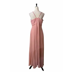 Birdy Grey Theresa Chiffon Gown Size L Ruffle Bridesmaid Dress Dusty Rose NWT thumbnail 8
