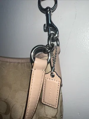 Coach convertible Hobo with Pink Center Stripe crossbody or shoulder bag thumbnail 14