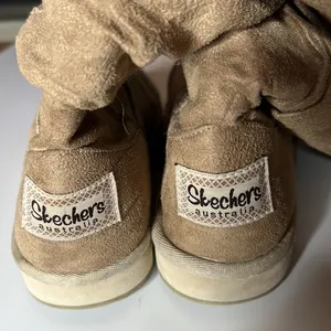 Skechers Australia Tan Faux Fur Shearling Winter Boots Slouchy Button Size 7 thumbnail 6