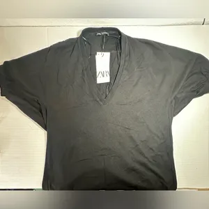 ZARA Dress Join Life Size S Women's‎ Dress Black Short Sleeve / Long Blouse New thumbnail 5