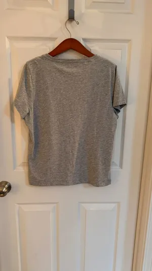 J Crew Grey Cotton Crew Neck Short Sleeve T-Shirt Size Large thumbnail 4