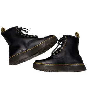 Dr. Martens Black Leather Lavala Combat Boots 5  thumbnail 7