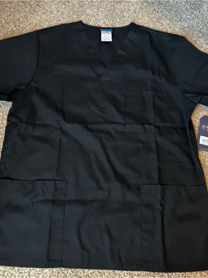 NEW Cherokee Professionals Scrubs Set, Modern Classic Black Size M (run big!!) thumbnail 3